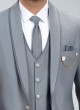 Light Grey Wedding Wear Suit Set In Imported Fabric