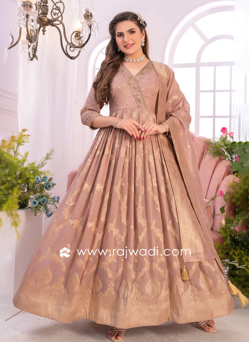 Tissue anarkali fashion