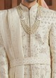 Groom Zardosi Embroidered Sherwani Set In Art Silk