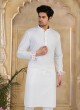 Readymade White Cotton Silk Kurta Pajama