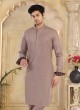 Rosy Brown Cotton Silk Kurta Pajama For Men
