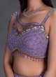 Shimmering Lavender Sequins Embellished Georgette Lehenga Choli