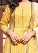 Yellow Color Linen Fabric Pant Style Suit