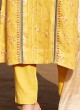 Yellow Color Linen Fabric Pant Style Suit