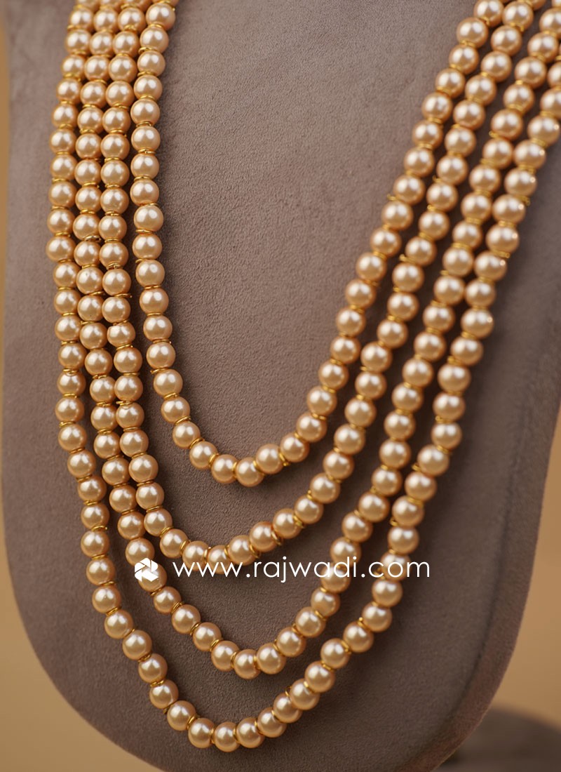 Golden Pearl Layered Wedding Mala