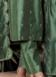 Readymade Green Pant Style Suit In Silk Fabric