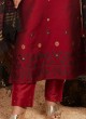 Maroon Color Chanderi Salwar Suit For Women
