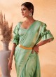 Ravishing Pista Green Silk Saree