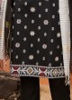 Readymade Black Pant Style Suit In Chanderi Fabric