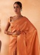 Beautiful Orange Silk Saree