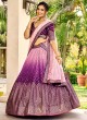 Chinon Fabric Trendy Lehenga Choli In Purple Shaded