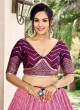 Chinon Fabric Trendy Lehenga Choli In Purple Shaded