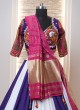 Multi Cotton Embroidered Chaniya Choli With Pink Dupatta