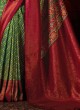 Exquisite Green And Maroon Soft Silk Trendy Saree