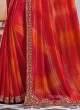 Two Tone Festive Saree With Sequins Work