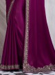 Purple Color Chiffon Silk Contemporary Saree