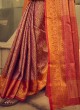 Festive Wear Silk Classic Saree With Weaving Work