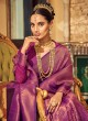 Gorgeous Purple Weaving Wok Silk Saree