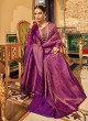 Gorgeous Purple Weaving Wok Silk Saree