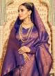 Violet Color Silk Festive Saree