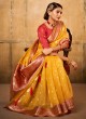 Wedding Wear Tissue Saree With Weaving Work