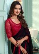 Black And Red Festive Saree With Sequins Work