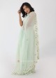 Organza Pista Green Saree