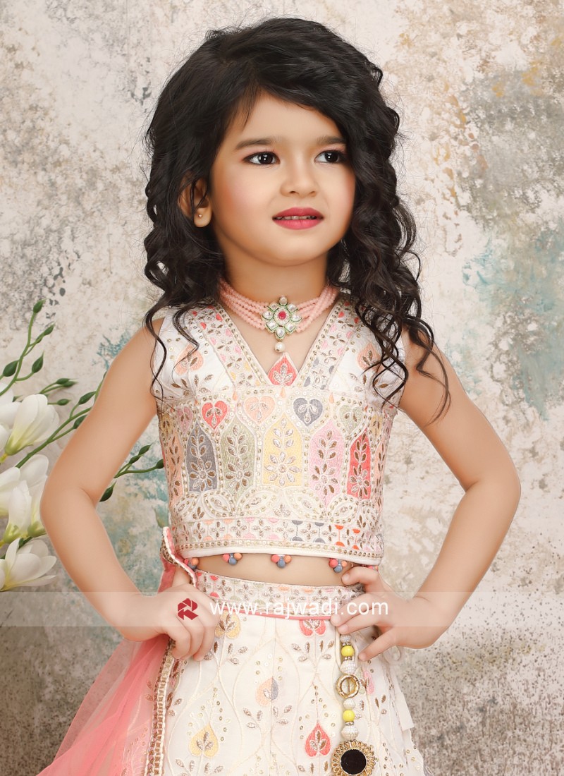 Lotus Charm Lehenga Set for 1 to 14 years girls | Plumcheeks