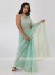 Organza Light Sea Green Saree