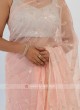 Peach Color Organza Sarees.