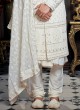 Royal Look Sherwani In Off White Color