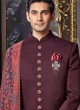 Ethnic Wear Indowestern In Wine Color