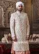 Groom Cream Color Sherwani