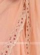 Peach Color Organza Saree