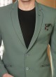 Imported Silk Light Green Blazer For Men