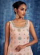 Peach Georgette Designer Palazzo Suit