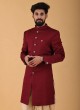 Festive Wear Indowestern In Red Color