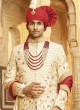 Art Silk Anarkali Style Groom Sherwani