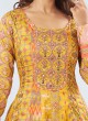 Yellow Silk Trendy Anarkali Suit