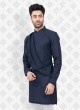 Kurta Pajama In Navy Blue And White