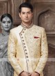 Designer Golden And Maroon Sherwani