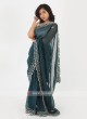 Dark Green Color Organza Saree