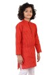 Red Color Printed Kurta Pajama