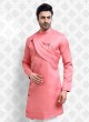 Kurta Pajama In pink and White Color