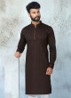 Ethnic Brown Color Kurta Pajama Set