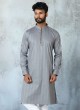 Elegant Grey Color Kurta Pajama