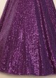 Party Wear Sequins Work Gown