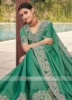 Sea Green Border Work Saree