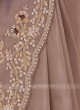 Rosy Brown Shimmer Silk Saree