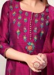 Designer Wine Color Salwar Kameez